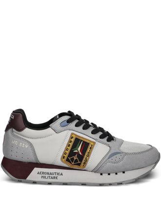 Aeronautica embroidered patch sneakers - Grey