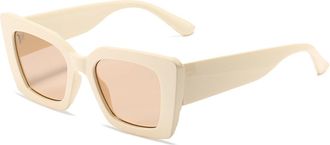 Generic Outdoor Mens And Womens Sunglasses Commuter Vacation Decorative Sun Glasses(Beige)