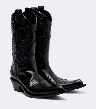 Acne Studios Botas cowboy Bouni de piel