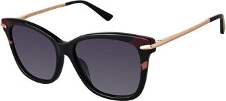 ANN TAYLOR ATP926 Polarized C01 Womens Sunglasses Black Size 52