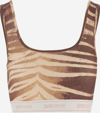 Just Cavalli korte jersey top met stretch