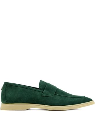 Bougeotte Loch penny suede loafers - men - Suede/Leather/Rubber - 42 - Green