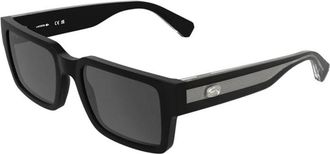 Lacoste Rechthoekige Zonnebril - Heren - Zonnebrillen - Zwart - 55 MM - Accessoires
