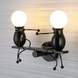 OEM L&aacute;mpara De Pared Moderna - Creativa Y Sencilla - Negra