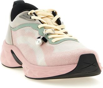 Jimmy Choo London Womens Multicolor Tencel Athletic Sneakers