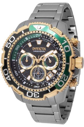Invicta TI-22 49498 Herenhorloge - Quartz Uurwerk - Titanium met Zwart Wijzerplaat - 48 mm