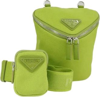 Prada Pre-owned Vintage Schoudertas - Dames - Vintage Heuptassen - Groen - ONE Size - Vintage