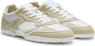 HUGO BOSS Trainers in mesh and faux suede