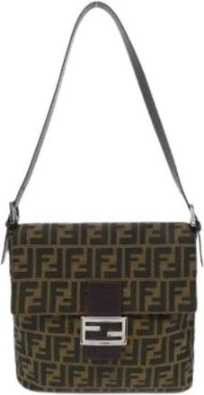 Fendi Pre-owned Shoulder Bags, female, Brown, Size: ONE SIZE Pre-owned Mamma Baguette Shoulder Bag