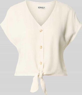 Only Regular Fit Blusentop aus Viskose-Leinen-Mix Modell SIESTA in Ecru, Gr&ouml;&szlig;e XL