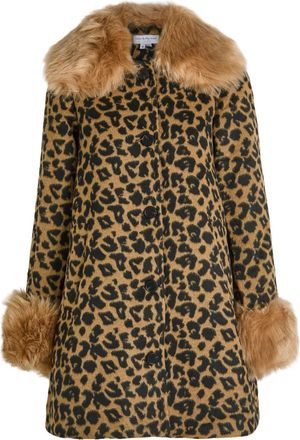Never Fully Dressed Leopard-print Faux fur Coat - S (UK8-10 / S)