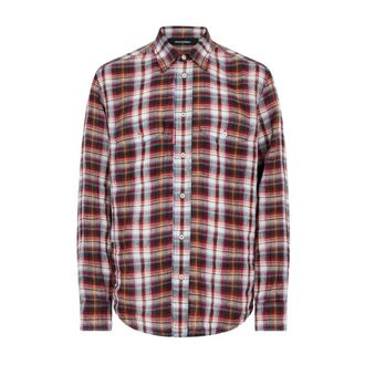 Dsquared2 Casual Shirts, male, Multicolor, Size: 2XL Checked Shirt