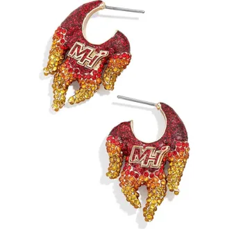 BaubleBar Miami Heat Statement Stud Earrings in Red at Nordstrom
