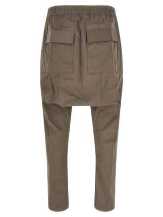 Rick Owens Cotton Poplin Drawstring Trousers - Taupe