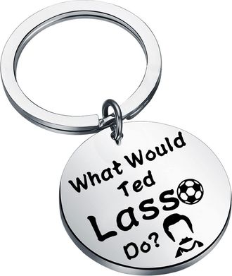 Generic Soccer Lover Gift Soccer Player Keychain What Would Ted Do Keyring for Soccer Fans Football Theme Gift (would ted do kyU)