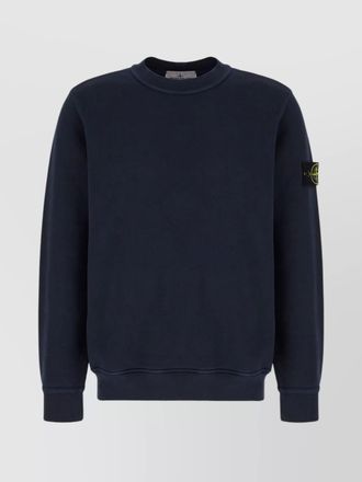 Stone Island crew neck cotton sweatshirt