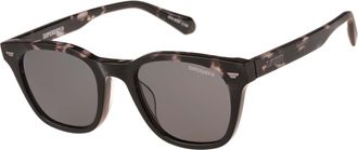 Superdry Sonnenbrille SUPERDRY Modell 996100, Herren, grau havanna, gemustert, leicht durchscheinend, matt, Sonnenbrillen Sonnenbrille, Form Karree/Eckig, Logo