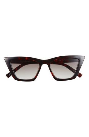 Le Specs Veledrome 54mm Gradient Cat Eye Sunglasses in Dark Tort at Nordstrom