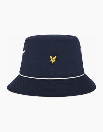 Lyle & Scott Mens Lyle & Scott Piped Bucket Hat Dark Navy - Black - Size: ONE size