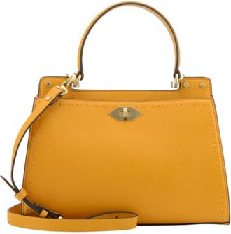 Pourchet Trianon MM - Dames - Handtassen - Geel - ONE Size - Leer - Tassen