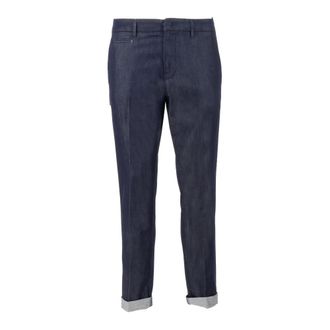 Dondup Slim-fit Trousers, male, Blue, Size: W36 Pantalone JOE