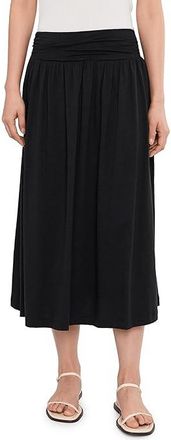 Toad&Co Chaka Midi Skirt Womens Skirt True Black : LG (US 12-14), Cotton/Elastane/Lyocell