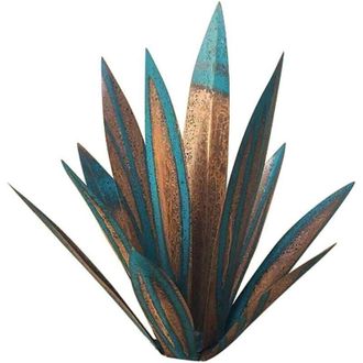 OEM Escultura R&uacute;stica De Agave Azul De 35 Cm - Estatua Art D&eacute;co, Decoraci&oacute;n De Interiores, Estatua De Jard&iacute;n, Adorno De C&eacute;sped, Estaca De Jard&iacute;n, Planta D