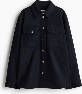 H&M Oversized Shacket - Blue