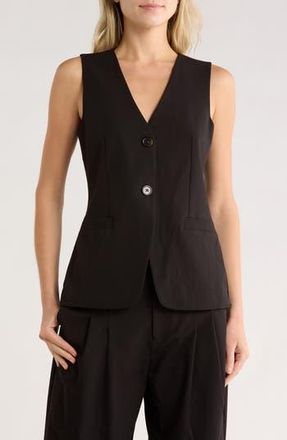 Wayf Woven Vest in Black at Nordstrom Rack, Size X-Large