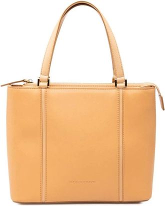 Burberry Pre-owned Tote Bags, female, Brown, Size: ONE SIZE Pre-owned Vintage Leather Tote Bag