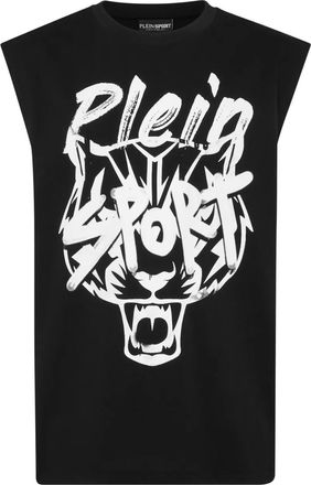 Plein Sport Canotta sportiva con stampa - Nero