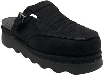 Aerosoles Wyoming Slippers Womens Black Suede Platform Comfort Mule JOBB636
