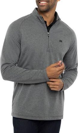 Travis Mathew Upgraded Half Zip Pullover in Dark Grey at Nordstrom Rack, Size Medium