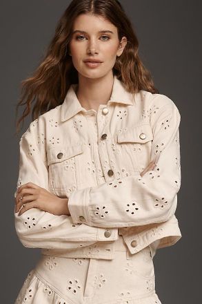 Saylor Eyelet Denim Jacket