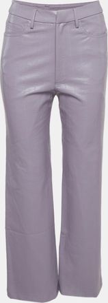 Rotate Purple Leather High Waist Rotie Pants