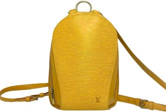 Louis Vuitton Yellow Leather Backpack (Pre-Owned)