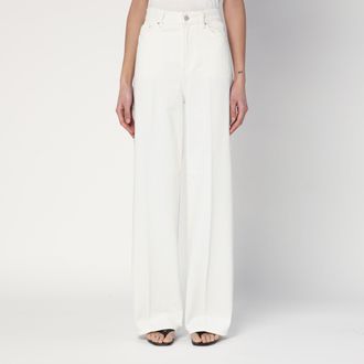 Toteme White pants in organic cotton