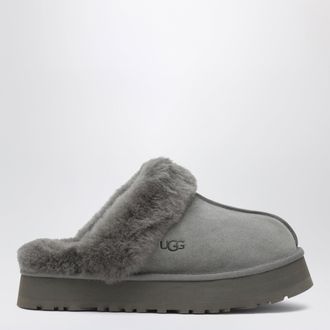 UGG Ciabatte Disquette grigie in camoscio