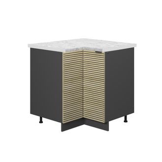 Vicco Armario De Esquina Fame-line, Panel De Roble, 80.5 Cm, Et M&aacute;rmol