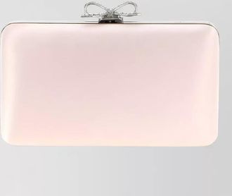 Self Portrait the bow satin clutch bag