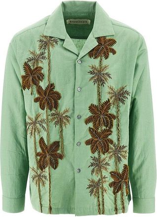 Baziszt Palm Tree embroidered shirt Man M