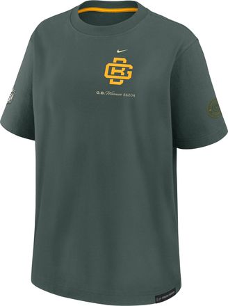 Nike Green Bay Packers Rivalries Collection Essential Boyfriend Nike Womens NFL T-Shirt in Green | 06EL0L1M7T-GJA