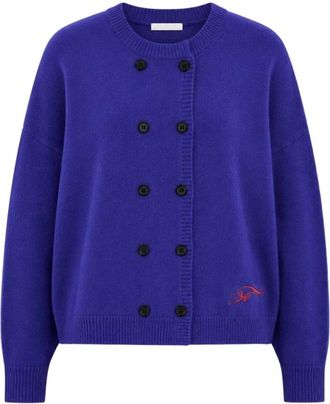 FRNCH Frnch - Chichi Cardigan - Dames - Truien - Blauw - Maat: S Wol