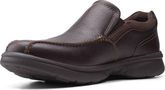 Clarks Mens Bradley Step Loafer, Brown Drum Leather, 10.5 UK