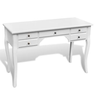 vidaXL Vidaxl - Escritorio Franc&eacute;s De Madera Con Patas Curvadas Y 5 Cajones