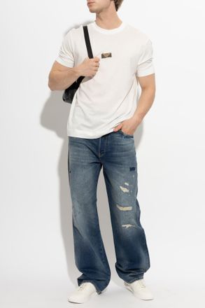 Emporio Armani T-shirt With Logo, Mens, White