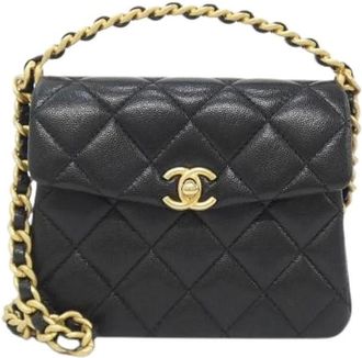 Chanel Pre-owned Caviar Skin Shoulder Bag - Dames - Vintage Mini Tas - Zwart - ONE Size - Leer - Vintage