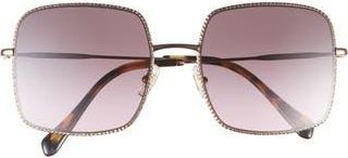 Miu Miu 56mm Gradient Rectangular Sunglasses in Pale Gold at Nordstrom Rack