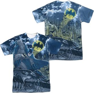 Gildan Batman Gotham Gargoyle (Front/Back Print) Short Sleeve Adult 100% Poly Crew Tee / T-Shirt
