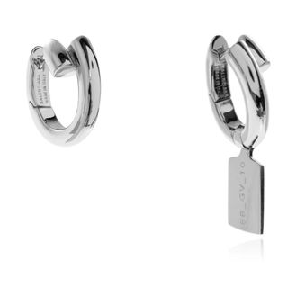 Balenciaga Saint-germain Tag Earrings - Dames - Oorbellen - Grijs - ONE Size - Accessoires